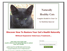 Tablet Screenshot of naturallyhealthycats.com